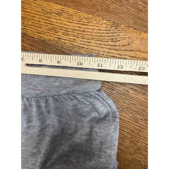 Dawna Womens Gray Lounge Set Long Sleeve Cropped Top High-Waisted Pants - Picture 8 of 13